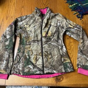Real Tree Camouflage Jacket with Pink Accents
